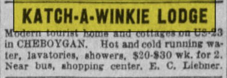 Katch-A-Winkie Lodge, Cabins - July 1942 Ad